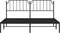 vidaXL - Bedframe - met - hoofdbord - metaal - zwart - 183x213 - cm