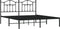 vidaXL - Bedframe - met - hoofdbord - metaal - zwart - 183x213 - cm