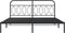 vidaXL - Bedframe - met - hoofdbord - metaal - zwart - 183x213 - cm