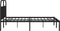 vidaXL - Bedframe - met - hoofdbord - metaal - zwart - 183x213 - cm
