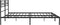 vidaXL - Bedframe - met - hoofdbord - metaal - zwart - 183x213 - cm