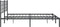 vidaXL - Bedframe - met - hoofdbord - metaal - zwart - 183x213 - cm