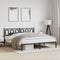 vidaXL - Bedframe - met - hoofdbord - metaal - zwart - 183x213 - cm