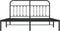vidaXL - Bedframe - met - hoofdbord - metaal - zwart - 183x213 - cm