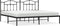 vidaXL - Bedframe - met - hoofdbord - metaal - zwart - 193x203 - cm