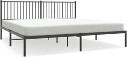 vidaXL - Bedframe - met - hoofdbord - metaal - zwart - 193x203 - cm