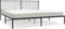 vidaXL - Bedframe - met - hoofdbord - metaal - zwart - 193x203 - cm
