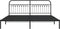 vidaXL - Bedframe - met - hoofdbord - metaal - zwart - 193x203 - cm
