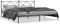 vidaXL - Bedframe - met - hoofdbord - metaal - zwart - 193x203 - cm