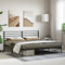 vidaXL - Bedframe - met - hoofdbord - metaal - zwart - 193x203 - cm