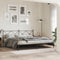 vidaXL - Bedframe - met - hoofdbord - metaal - zwart - 193x203 - cm
