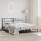 vidaXL - Bedframe - met - hoofdbord - metaal - zwart - 193x203 - cm