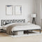 vidaXL - Bedframe - met - hoofdbord - metaal - zwart - 193x203 - cm