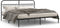 vidaXL - Bedframe - met - hoofdbord - metaal - zwart - 193x203 - cm