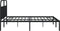 vidaXL - Bedframe - met - hoofdbord - metaal - zwart - 193x203 - cm