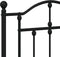 vidaXL - Bedframe - met - hoofdbord - metaal - zwart - 193x203 - cm