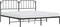 vidaXL - Bedframe - met - hoofdbord - metaal - zwart - 193x203 - cm