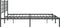 vidaXL - Bedframe - met - hoofdbord - metaal - zwart - 193x203 - cm