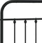 vidaXL - Bedframe - met - hoofdbord - metaal - zwart - 193x203 - cm