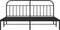vidaXL - Bedframe - met - hoofdbord - metaal - zwart - 193x203 - cm