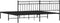vidaXL - Bedframe - met - hoofdbord - metaal - zwart - 193x203 - cm