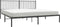 vidaXL - Bedframe - met - hoofdbord - metaal - zwart - 193x203 - cm
