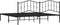 vidaXL - Bedframe - met - hoofdbord - metaal - zwart - 193x203 - cm