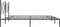 vidaXL - Bedframe - met - hoofdbord - metaal - zwart - 193x203 - cm