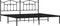 vidaXL - Bedframe - met - hoofdbord - metaal - zwart - 193x203 - cm