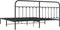 vidaXL - Bedframe - met - hoofdbord - metaal - zwart - 193x203 - cm
