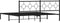 vidaXL - Bedframe - met - hoofdbord - metaal - zwart - 193x203 - cm