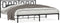 vidaXL - Bedframe - met - hoofdbord - metaal - zwart - 193x203 - cm