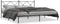 vidaXL - Bedframe - met - hoofdbord - metaal - zwart - 200x200 - cm