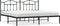 vidaXL - Bedframe - met - hoofdbord - metaal - zwart - 200x200 - cm