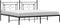 vidaXL - Bedframe - met - hoofdbord - metaal - zwart - 200x200 - cm