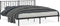 vidaXL - Bedframe - met - hoofdbord - metaal - zwart - 200x200 - cm