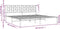 vidaXL - Bedframe - met - hoofdbord - metaal - zwart - 200x200 - cm