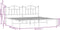 vidaXL - Bedframe - met - hoofdbord - metaal - zwart - 200x200 - cm