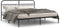 vidaXL - Bedframe - met - hoofdbord - metaal - zwart - 200x200 - cm