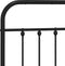 vidaXL - Bedframe - met - hoofdbord - metaal - zwart - 200x200 - cm