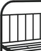 vidaXL - Bedframe - met - hoofdbord - metaal - zwart - 200x200 - cm