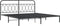 vidaXL - Bedframe - met - hoofdbord - metaal - zwart - 200x200 - cm