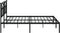 vidaXL - Bedframe - met - hoofdbord - metaal - zwart - 200x200 - cm
