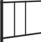 vidaXL - Bedframe - met - hoofdbord - metaal - zwart - 200x200 - cm