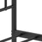 vidaXL - Bedframe - met - hoofdbord - metaal - zwart - 200x200 - cm