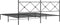 vidaXL - Bedframe - met - hoofdbord - metaal - zwart - 200x200 - cm
