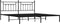 vidaXL - Bedframe - met - hoofdbord - metaal - zwart - 200x200 - cm