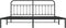 vidaXL - Bedframe - met - hoofdbord - metaal - zwart - 200x200 - cm