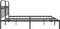 vidaXL - Bedframe - met - hoofdbord - metaal - zwart - 200x200 - cm