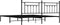vidaXL - Bedframe - met - hoofdbord - metaal - zwart - 200x200 - cm